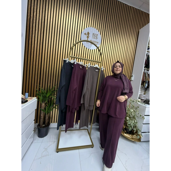 Royal İkili Pantolonlu Takım Mürdüm