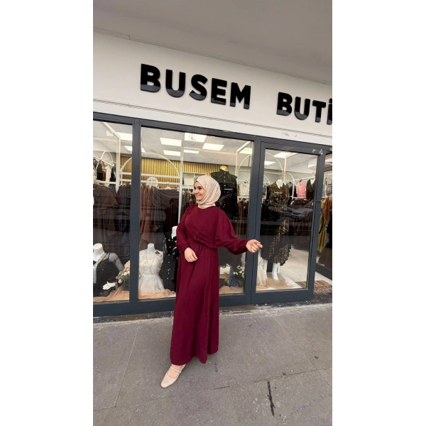 Merve Elbise Bordo