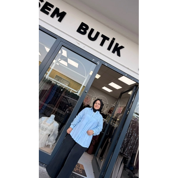 Masal Gömlek Bebe Mavisi