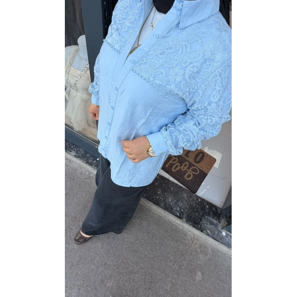 Masal Gömlek Bebe Mavisi