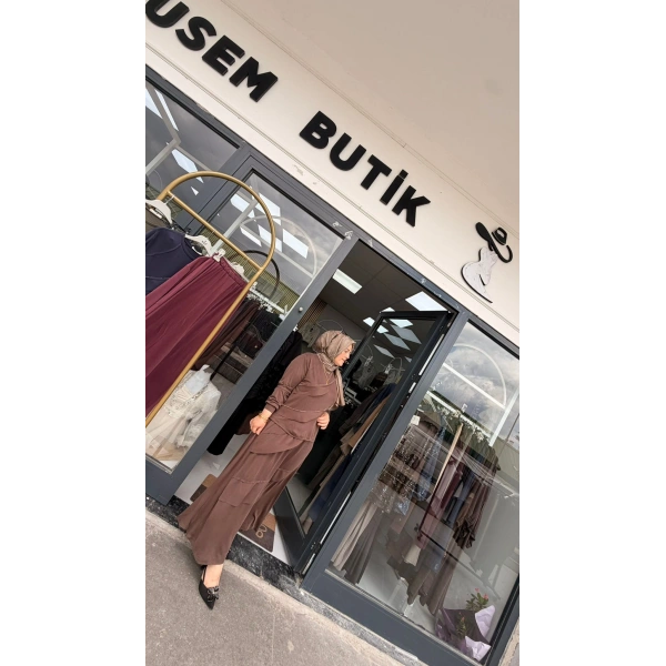 Alina İkili Takım Kahverengi