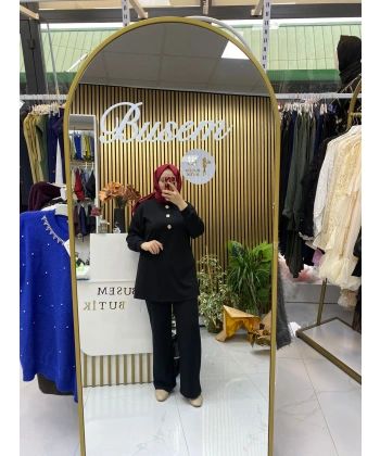 Oysho Broş Düğmeli Takım Siyah