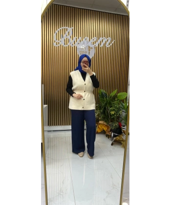 Krep Pantalon Lacivert