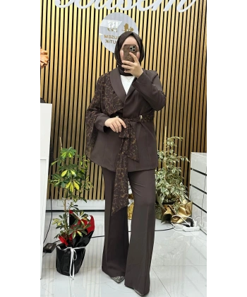 Blazer Şal Detaylı Takım