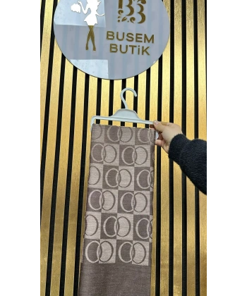 İmannur Desen Şal Kahverengi
