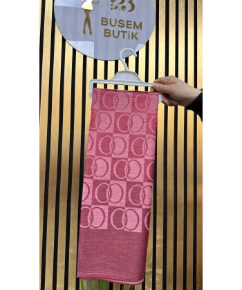 İmannur Desen Şal Kırmızı