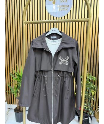 Samira Trençkot Kahverengi