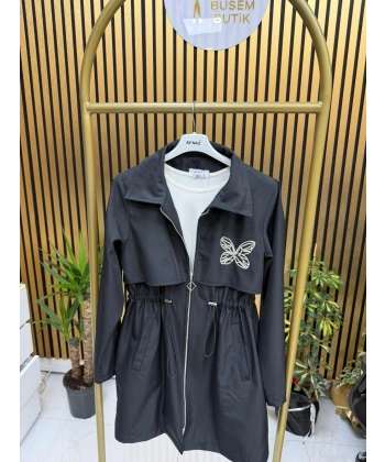 Samira Trençkot Siyah