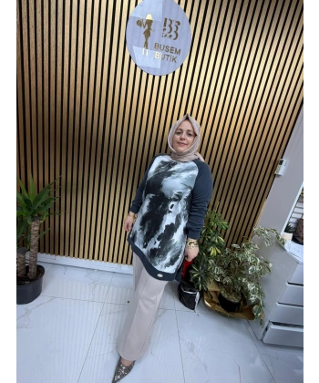 Gül Rüyası Tunik Lacivert