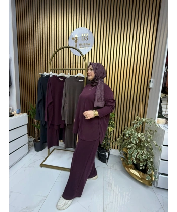 Royal İkili Pantolonlu Takım Mürdüm