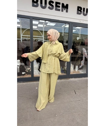 Zümrüt İkili Pantolonlu Takım