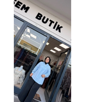Masal Gömlek Bebe Mavisi