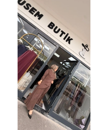 Alina İkili Takım Kahverengi