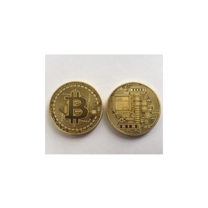 Bitcoin Madeni Para Altın Rengi Hatıra Koleksiyon Değerli Kutulu