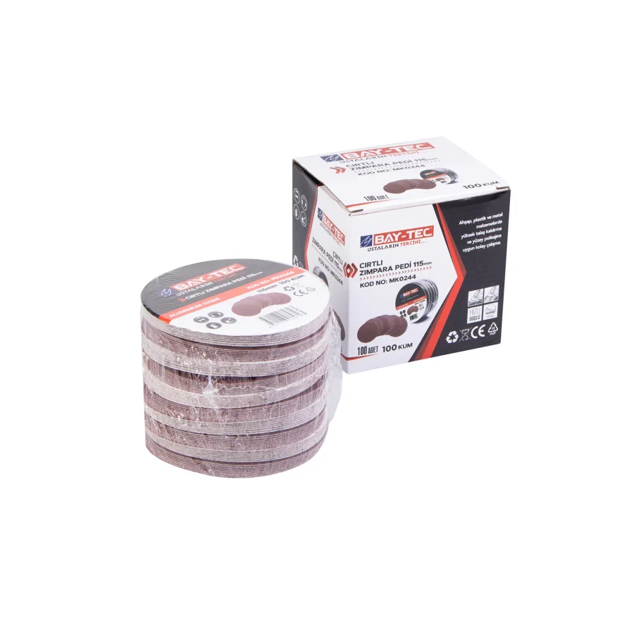 100 Kum Cırt Zımpara 115mm Kutu 100 Adet