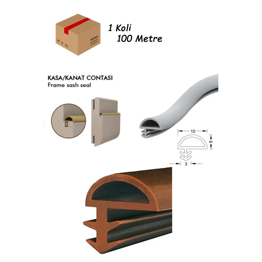 100 Metre Meşe Ahşap Kapı Kasa Fitili Amerikan Kapı Kasa Contası D Yandan Kapı Fitili