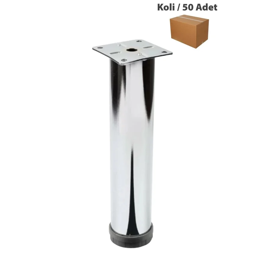 15 Cm Metal Ayarlanabilir Ayak Krom 42mm Koli 50 Adet