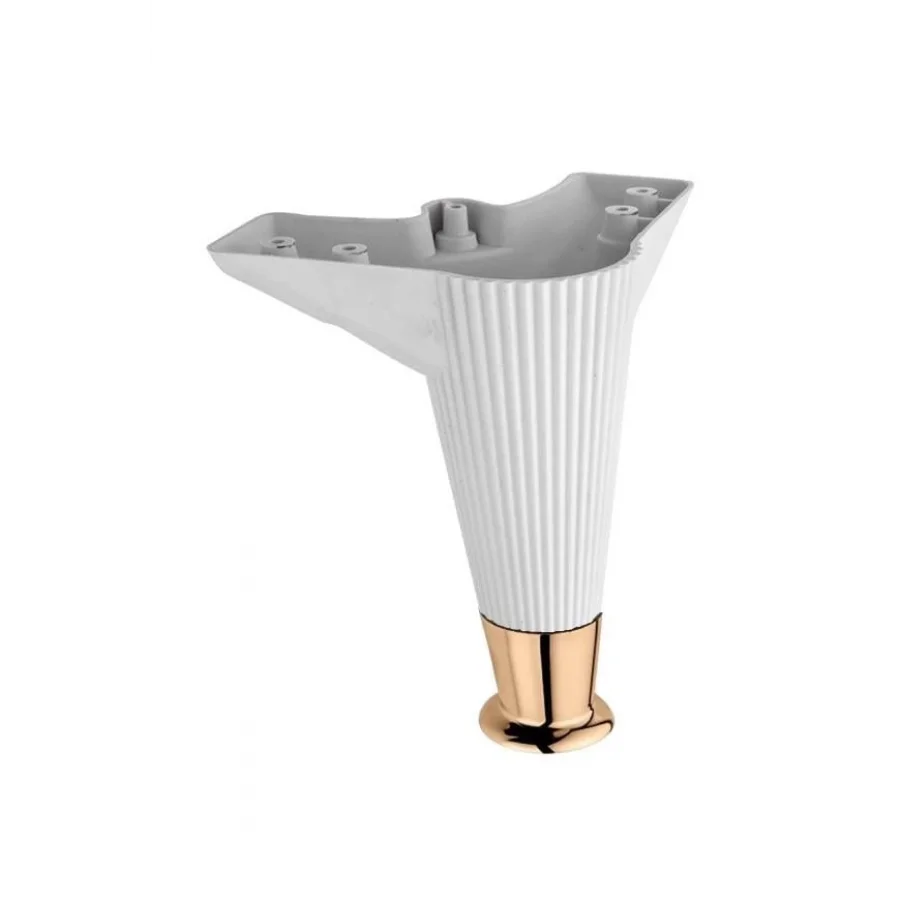 15 Cm Nefes Beyaz Altın Plastik Ayak Mobilya Ayağı