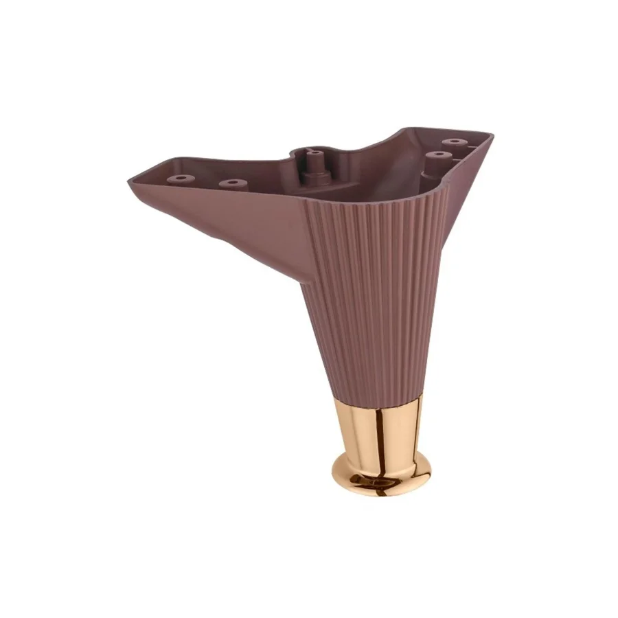 15 Cm Nefes Kahverengi Altın Plastik Ayak Mobilya Ayağı