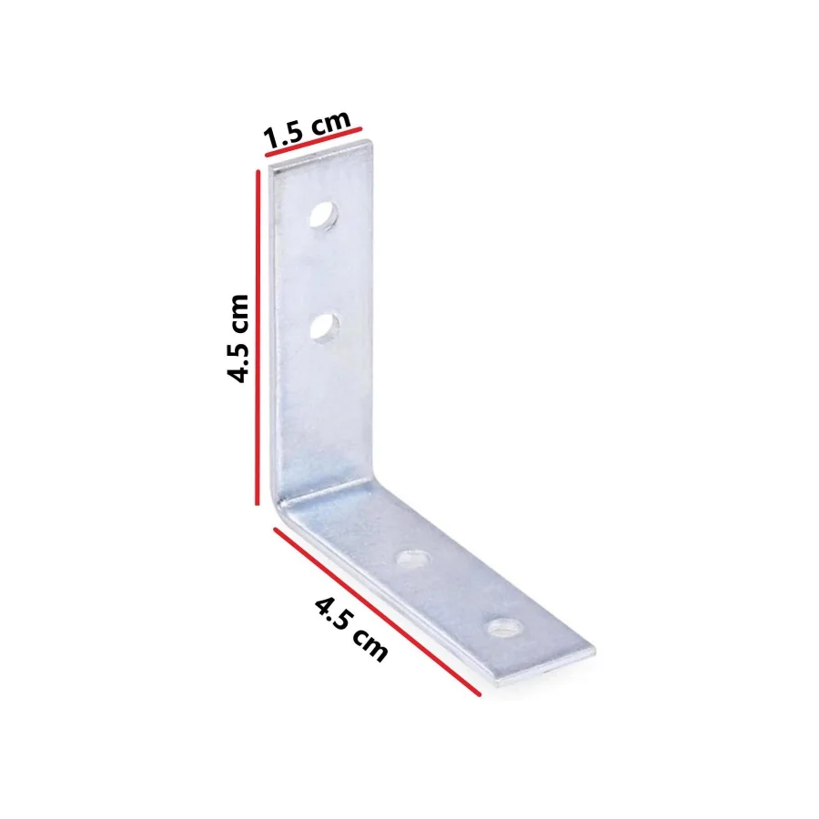 1.5x4.5x4.5 Mobilya Dolap Köşe Bağlantı L Demir Gönye Sabitleme 5 Adet
