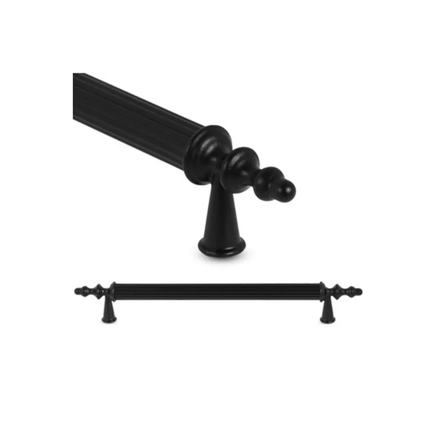 160 Mm Ovacık Rustik Metal Kulp Mat Siyah Mobilya Dolap Kapak Çekmece Kulpu