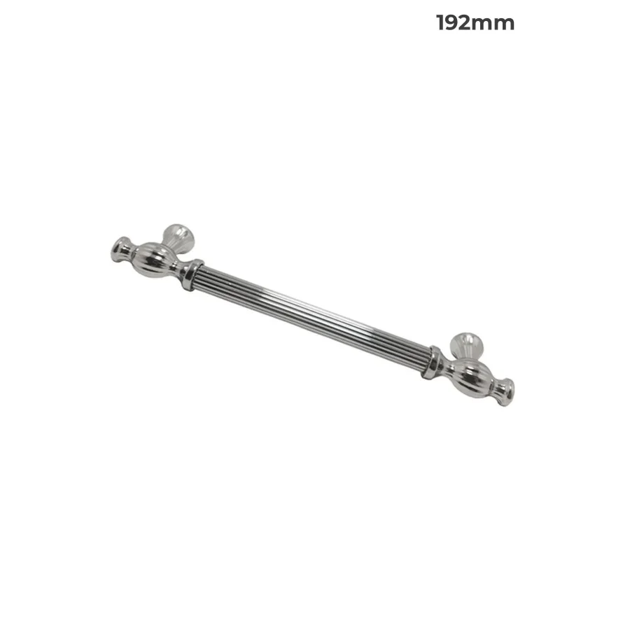 192 mm Krom Asil Çizgili Kulp Mobilya Kulpu