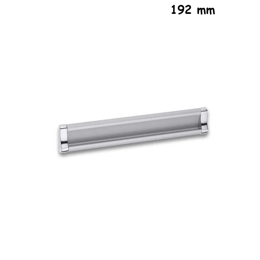 192 mm Plus Mobilya Dolap Kapak Çekmece Kulpu Mat Krom Metal Yüzden Kulp