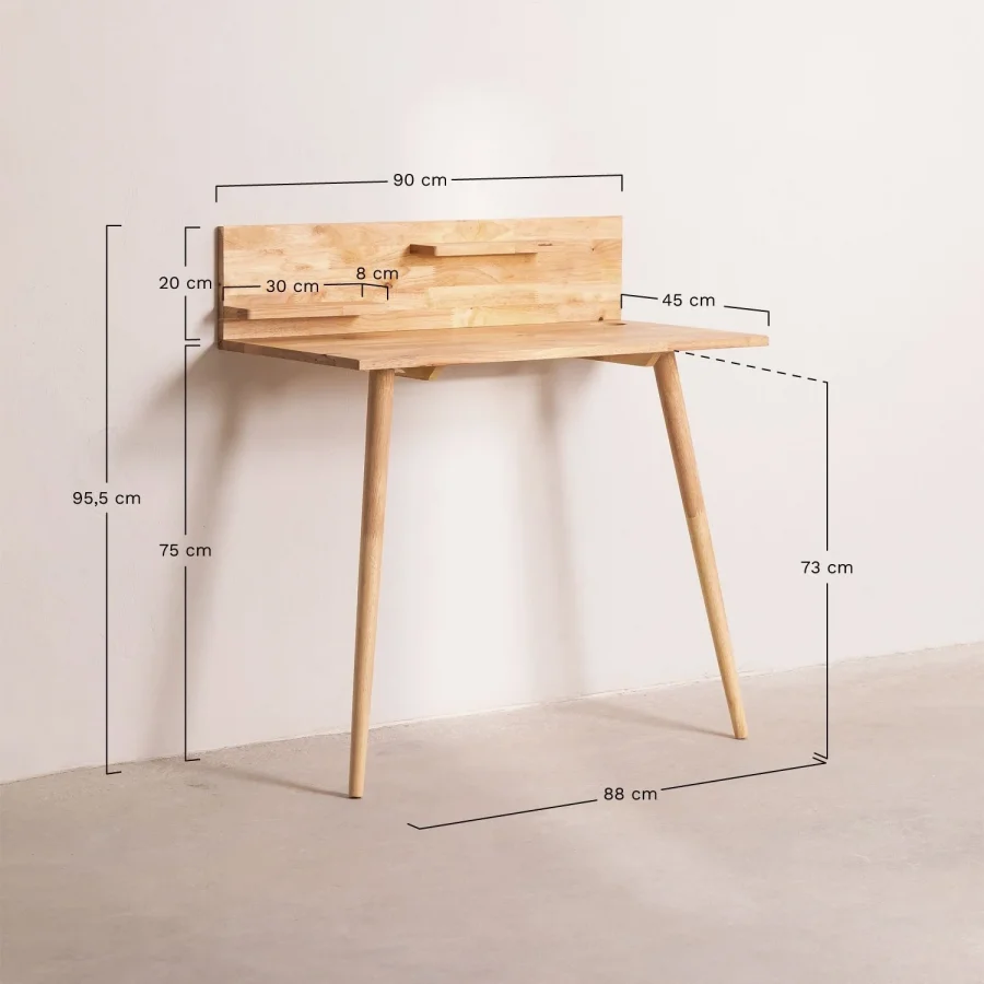 2 Ayaklı Basic Model Ahşap Çalışma Masası 90x75x45 Cm