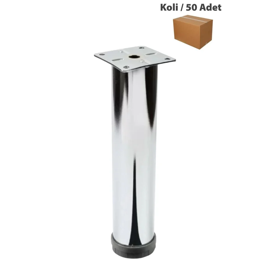 20 Cm Metal Ayarlanabilir Ayak Krom 42mm Koli 50 Adet