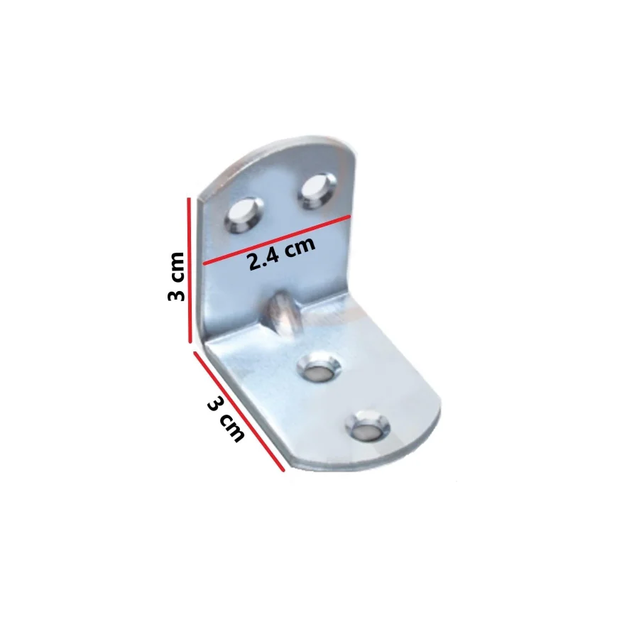 2.4x3x3 Mobilya Dolap Köşe Bağlantı L Demir Gönye Sabitleme 5 Adet