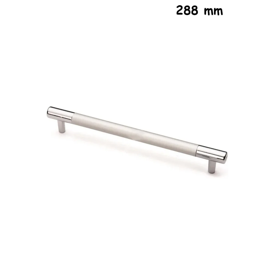 288 mm Hitit Alüminyum Boru Kulp Mobilya Dolap Kapak Çekmece Kulpu Mat Krom