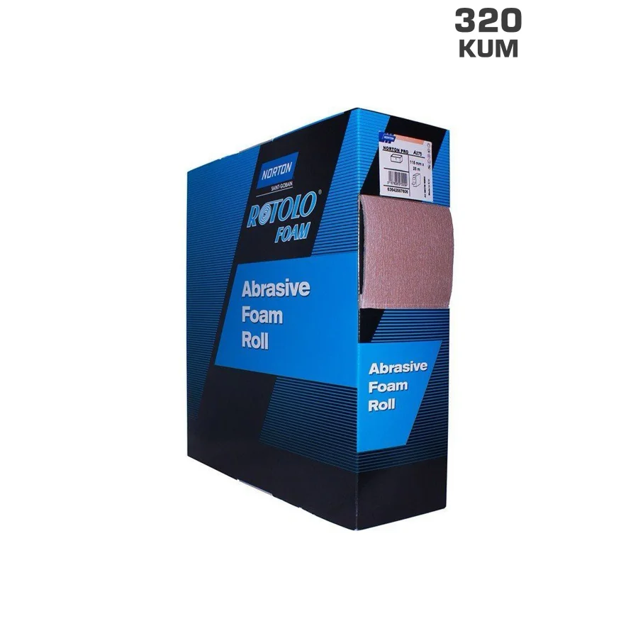 320 Kum Norton A275 Soft Sünger Zımpara Rulo 25 Metre