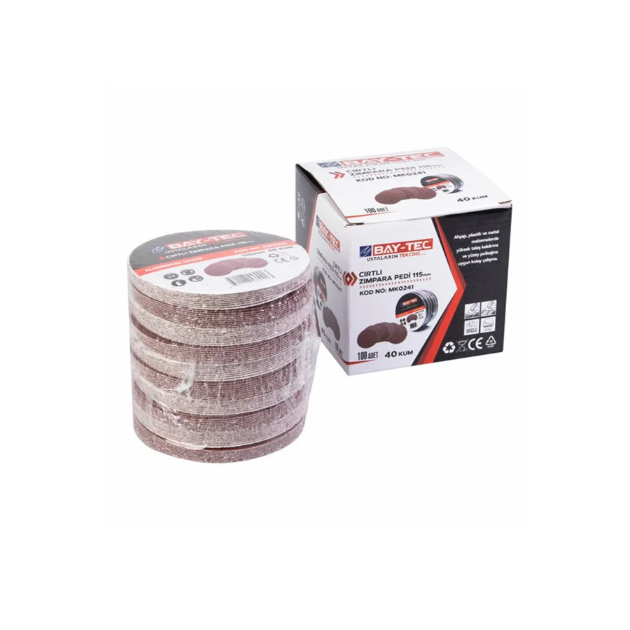 40 Kum Cırt Zımpara 115mm Kutu 100 Adet