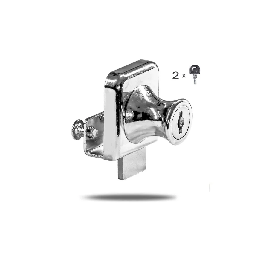 407 Tekli Cam Kapak Vitrin Kilidi Kare