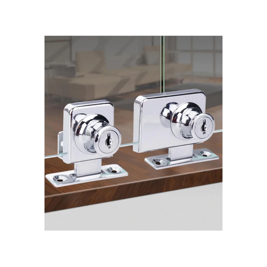 407 Tekli Cam Kapak Vitrin Kilidi Kare