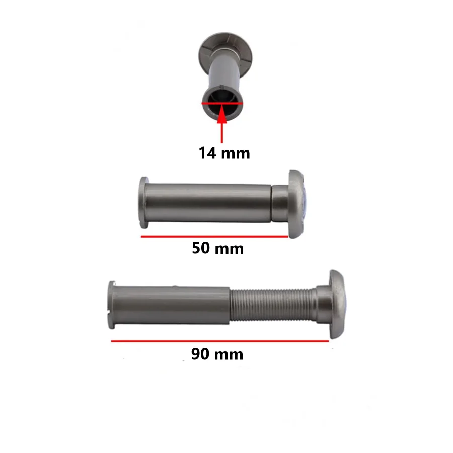 50-90 mm Ayarlanabilir Uzun Kapı Dürbünü Çelik Kapı Dürbün Saten