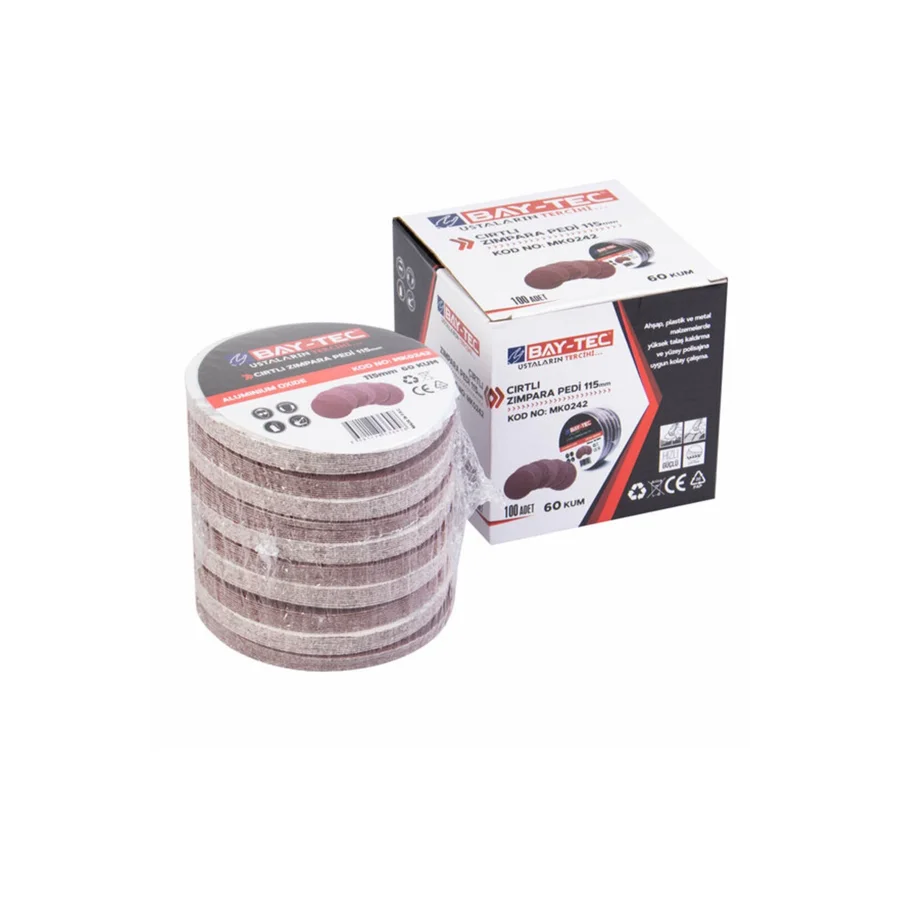 60 Kum Cırt Zımpara 115mm Kutu 100 Adet