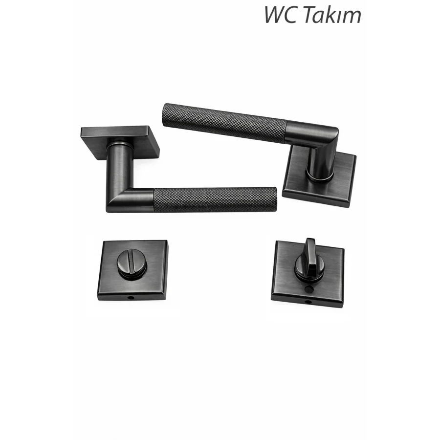 Nobel Hatay Satine Füme Rozetli Kapı Kolu