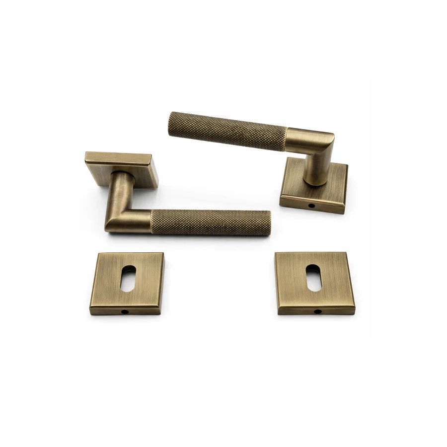 Nobel Hatay Satine Antik Sarı Rozetli Kapı Kolu