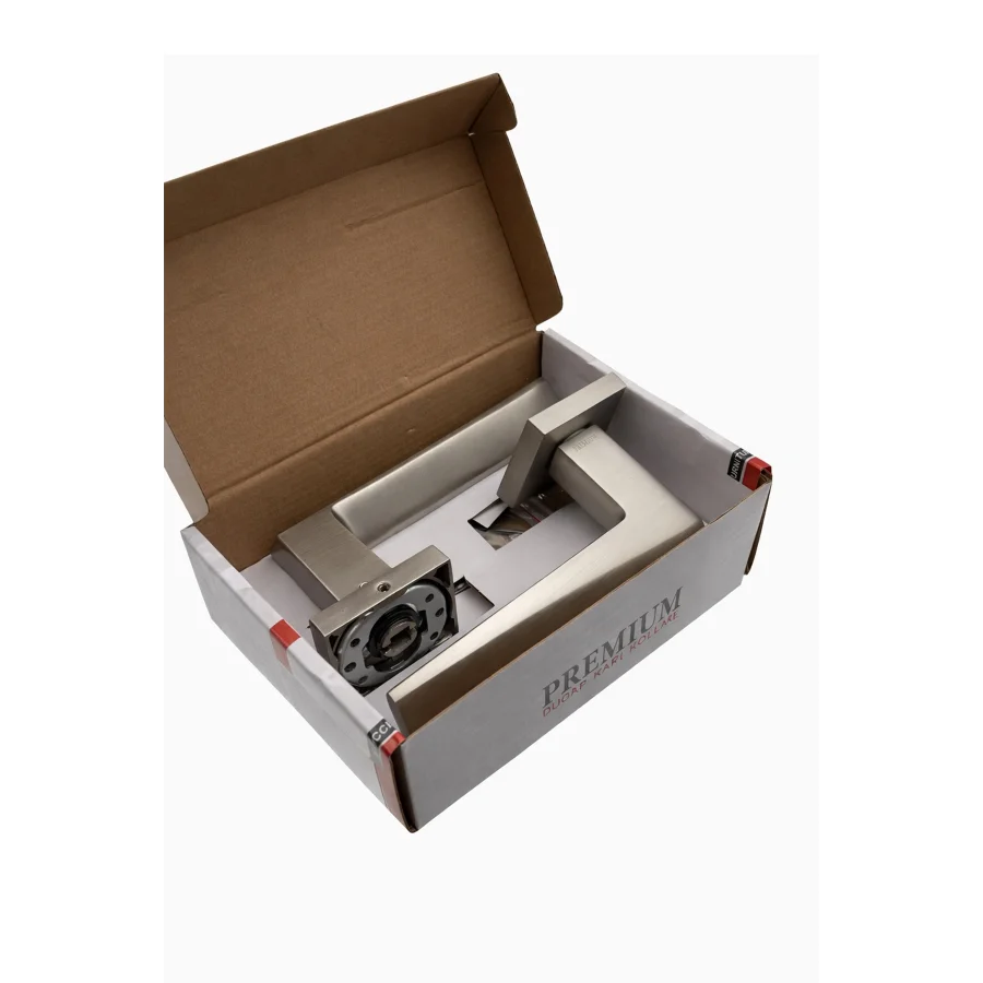 Premium Prizma Rozetli Kapı Kolu İnox