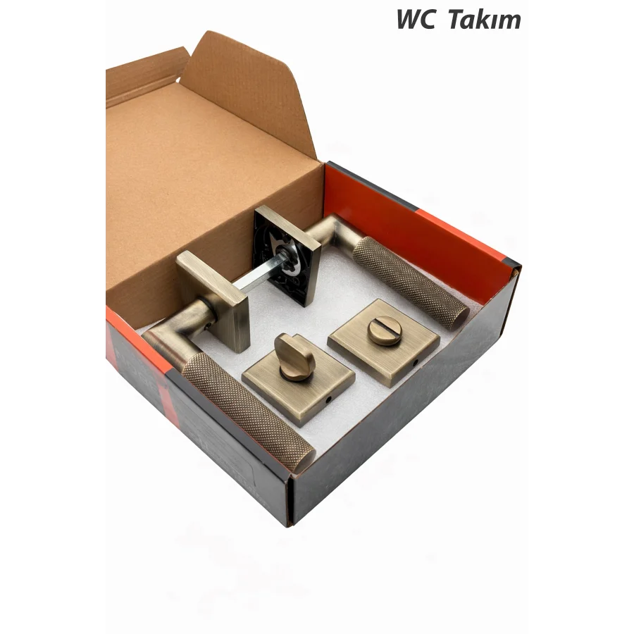 Nobel Hatay Satine Antik Sarı Rozetli Kapı Kolu