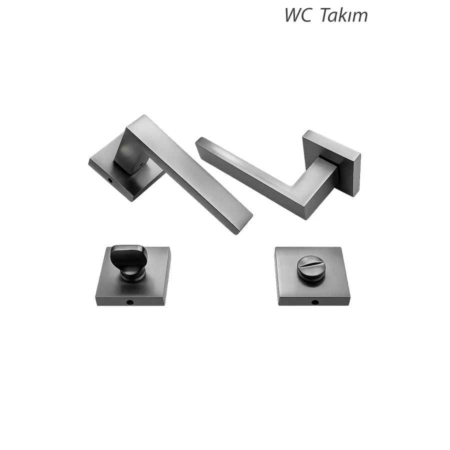 Nobel Karsima Satine Füme Rozetli Kapı Kolu