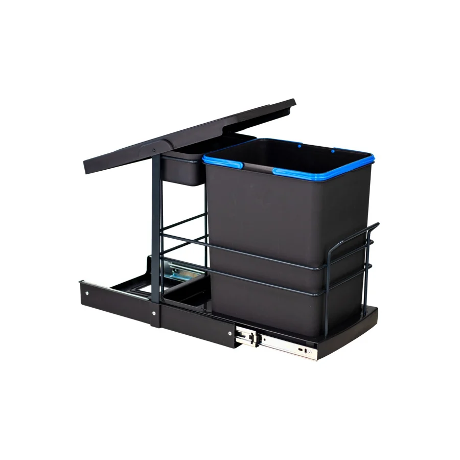 Teleskopik Raylı Çöp Kovası 16+1 Litre