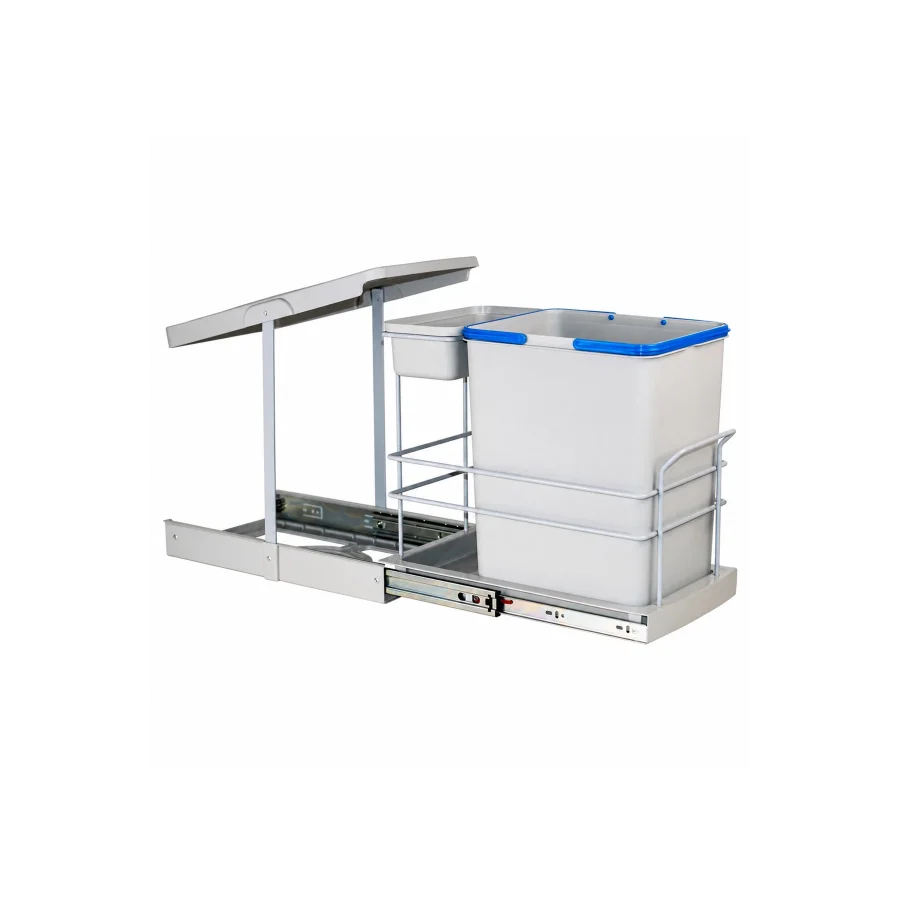 Teleskopik Raylı Çöp Kovası 16+1 Litre