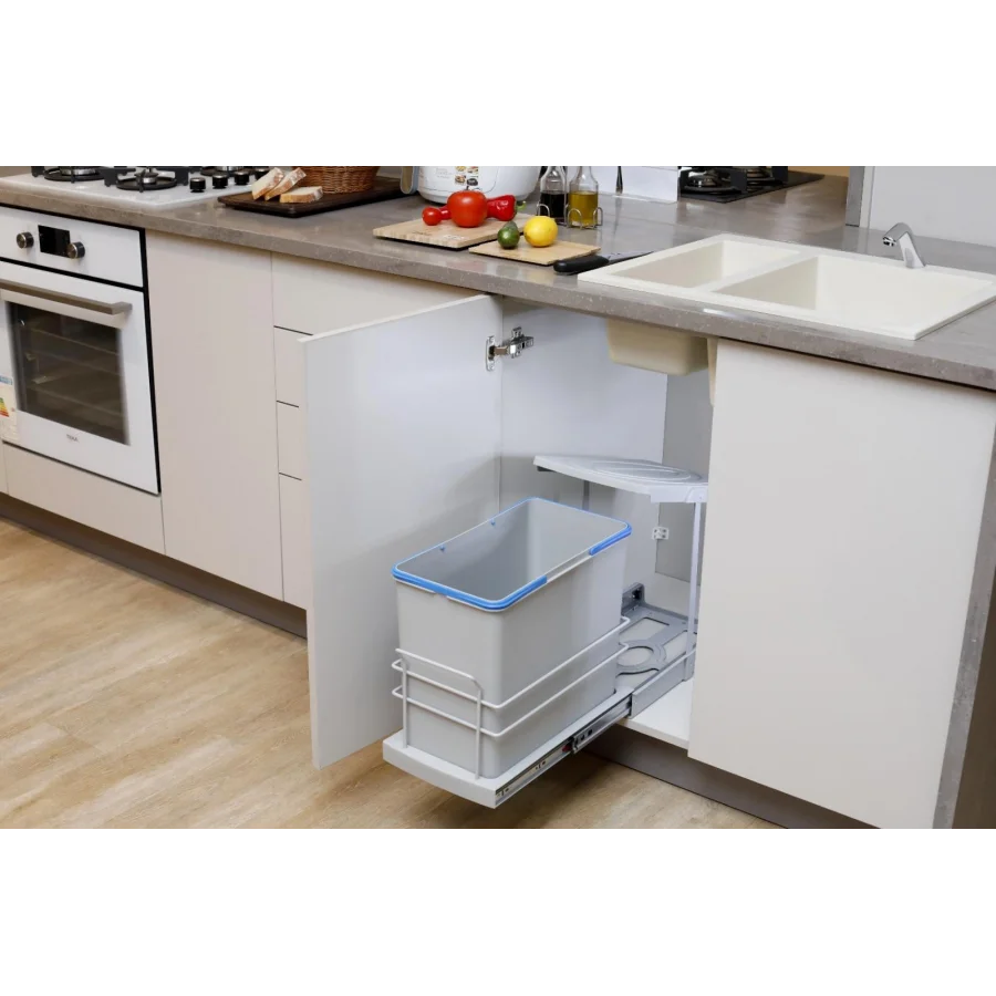 Teleskopik Raylı Çöp Kovası 24 Litre