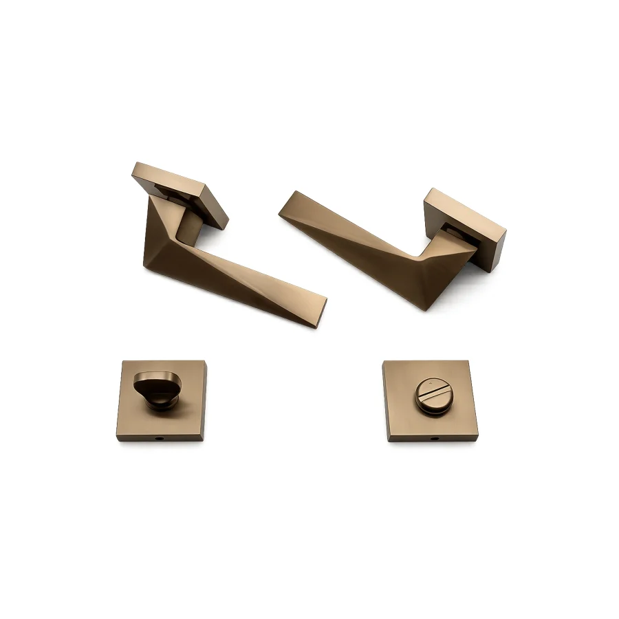 Nobel Yıldız Satine Bronz Rozetli Kapı Kolu