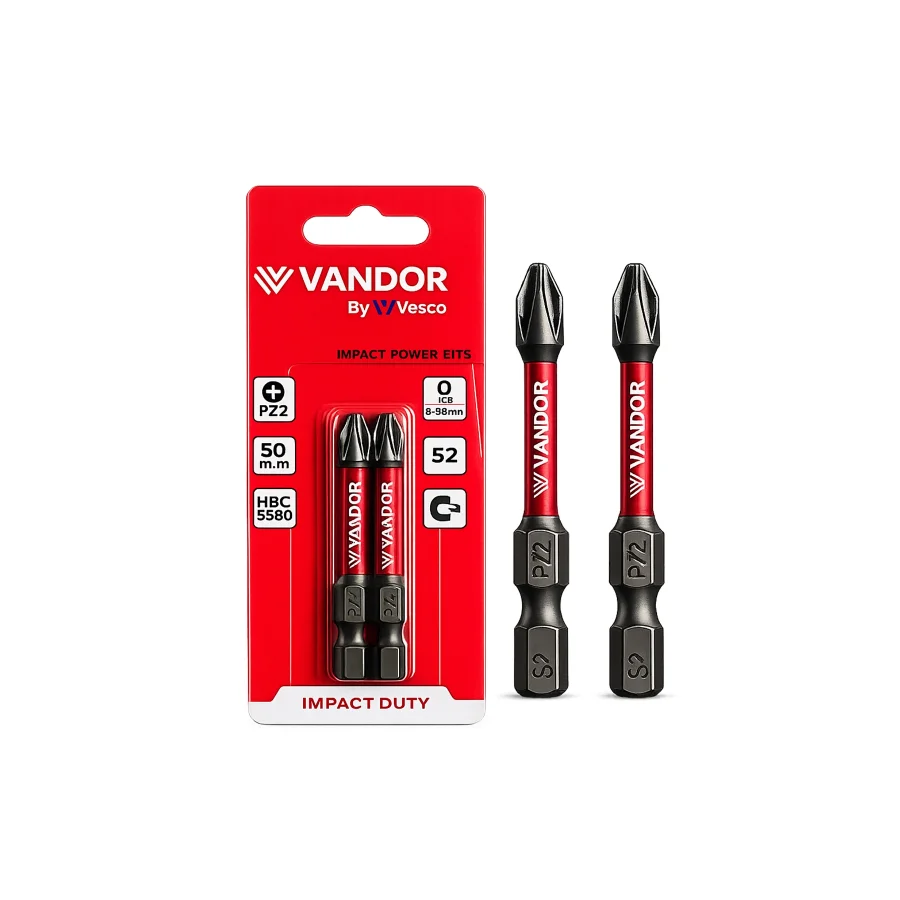 Vandor PZ2x50 İmpact Duty Vidalama Bits Uç 2li Ambalaj