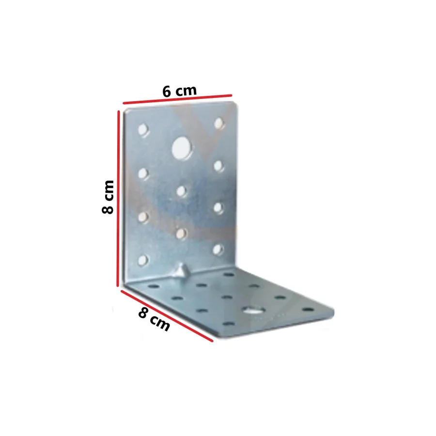 6x8x8 Mobilya Dolap Köşe Bağlantı L Demir Gönye Sabitleme 5 Adet