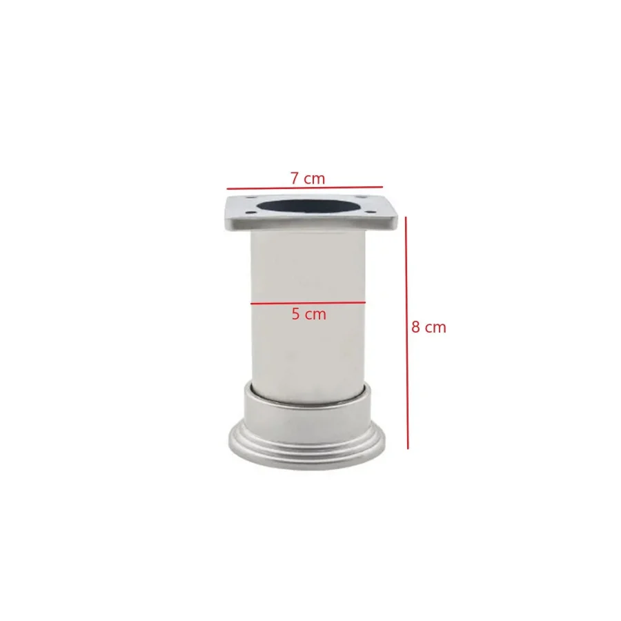 8 Cm Gri Ayarlanabilir Sütun Ayak Tv Ünitesi, Koltuk, Dolap Ayağı, Mobilya Yükseltici