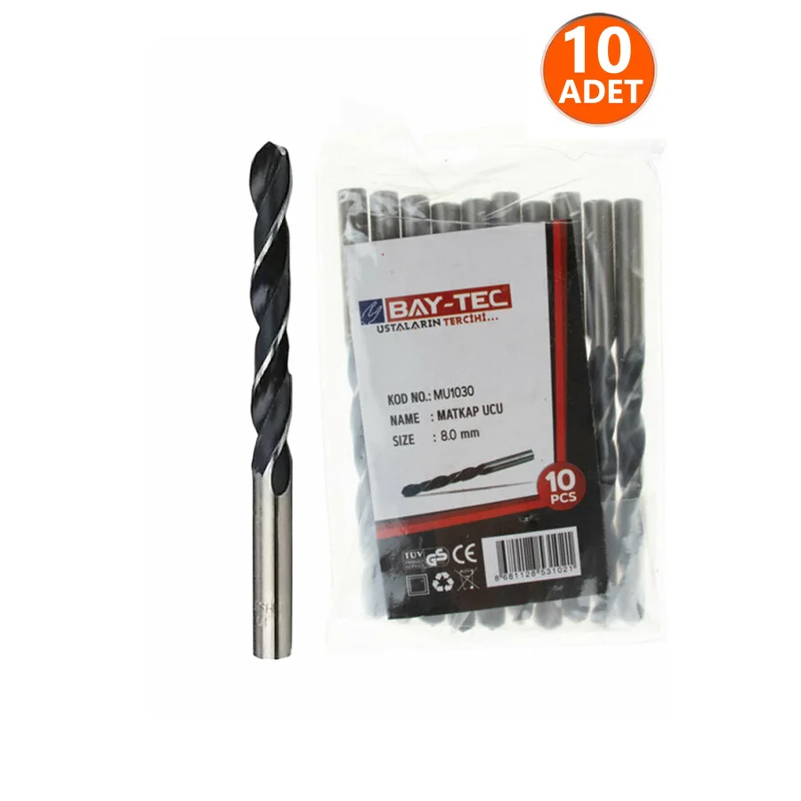 8mm Hss Matkap Ucu Paket 10 Adet